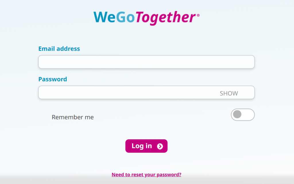 WeGoTogether Wegovy login Page