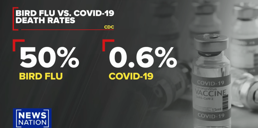 bird flu avian virus vs covid-19 death rates 